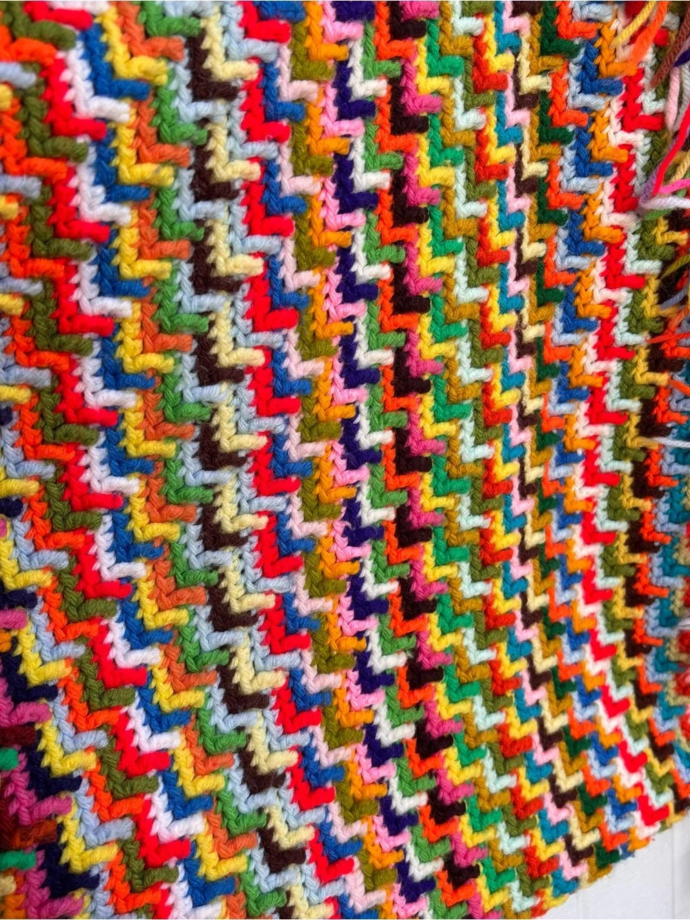 Vintage vibrant handwoven